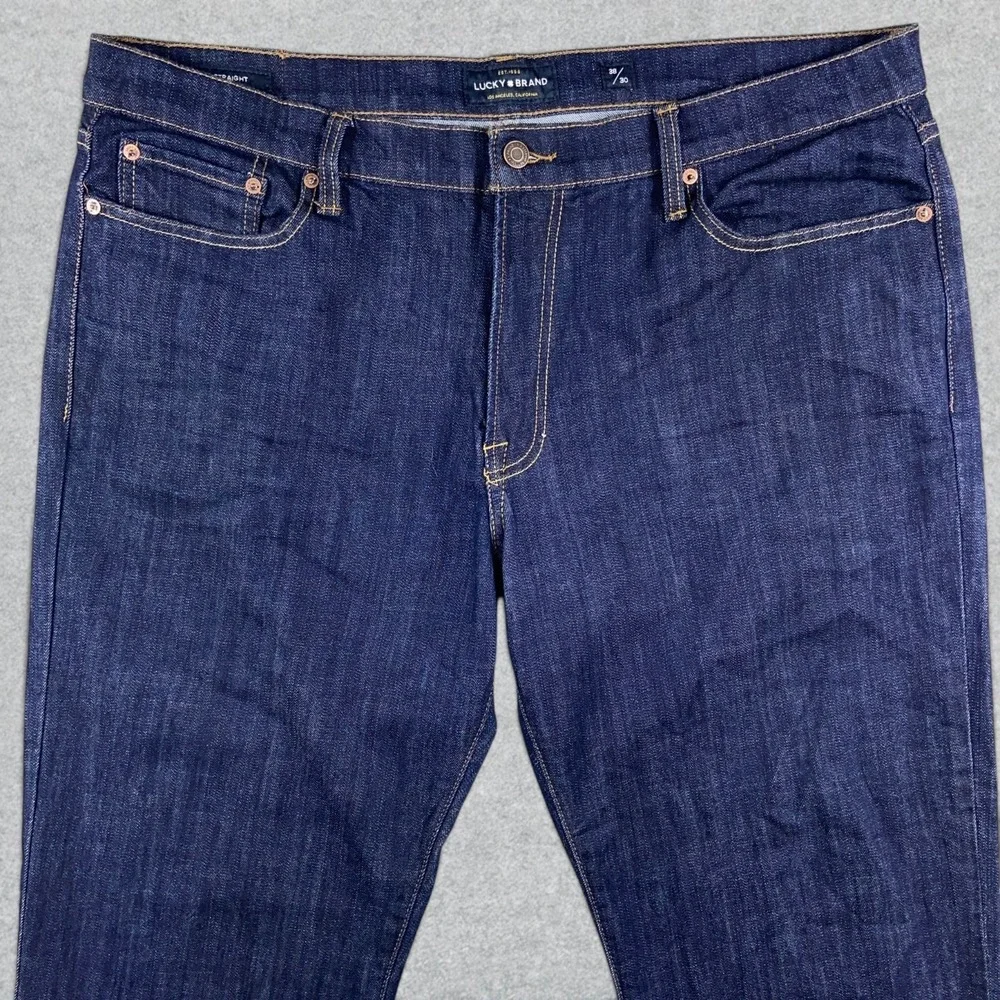 Lucky Brand Jeans Men's 38x30 Blue Denim 363 Straight Dark Wash Stretch